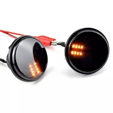 2x Dynamic Black Led Side