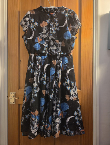 Hell bunny neck floral fit - bunny, v-neck