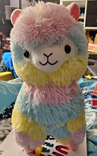 Pastel rainbow alpaca - alpaca, llama