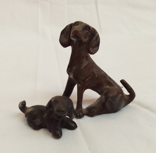 Set bronze weimaraner - of, 2