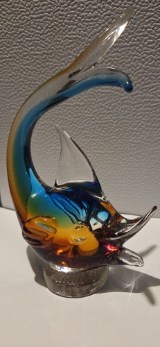 Vintage murano art glass - art, fish