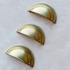 10x 64mm Brass Handles Brushed