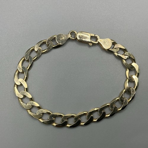9ct yellow gold - curb, chain