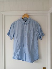 Lincoln Mens Light Blue Shirt Size Medium Excellent Condition 100% Cotton