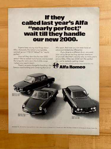 1972 print alfa romeo 2000 - ad,