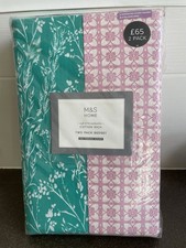 M & S Home Cotton Rich 2 Pack Superking Duvet & Pillow Cases Brand New + Tags