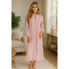 Ladies Zip Long Robe Dressing