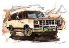 Painting of a Dodge Ramcharger