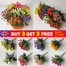 36 Heads Artificial Silk Flowers Bunch Wedding Grave Outdoor Bouquet Home Decor