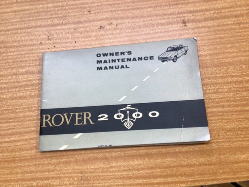 Rover 2000 owner - 2000, owner’s