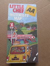 Little Chef Motorist Map AA circa 1980 Motoring Roadside Family Restaurant