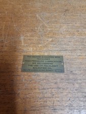 Vintage Machine Lubrication Plate Tecalemit Solidified Oil
