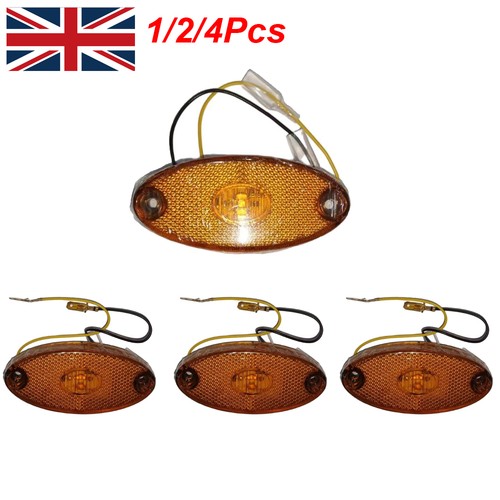 12v amber oval - amber, led