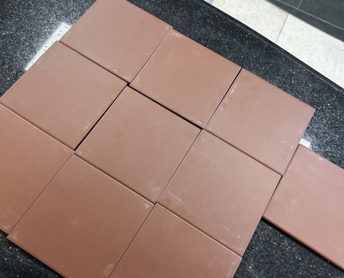 146 146mm unglazed red - x,