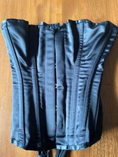 Vollers Black Satin Overbust Corset- Size 20