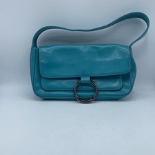 SEQUOIA Patent Teal Green Shoulder Bag