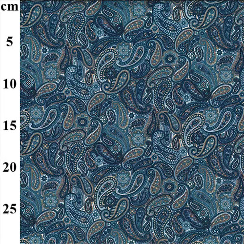 100 cotton poplin - cotton, paisley