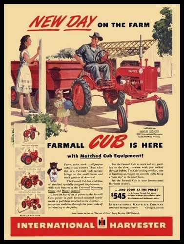 1947 farmall cub tractor - farmall,