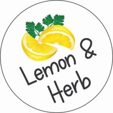 FOOD NOTICE Circular labels - Flavours - Lemon & Herb