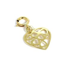 9ct Gold Open Hearts in Heart Clip on Charm Love Charms