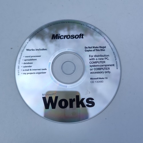 Vintage retro microsoft works - microsoft,