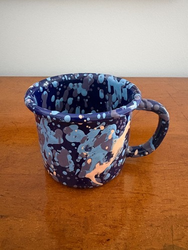 Nwot blue speckled enamel mug - nwot,