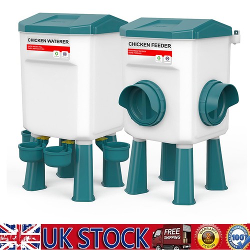 Chicken feeder and - drinker, set
