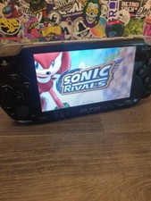 Sony PSP 1004 Black Handheld Game Console with Sonic Rivals Game Memory Card VGC