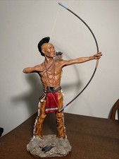 Native American Mohican Archer. Resin Model Standing  Approx.21” To Top Of Bow.
