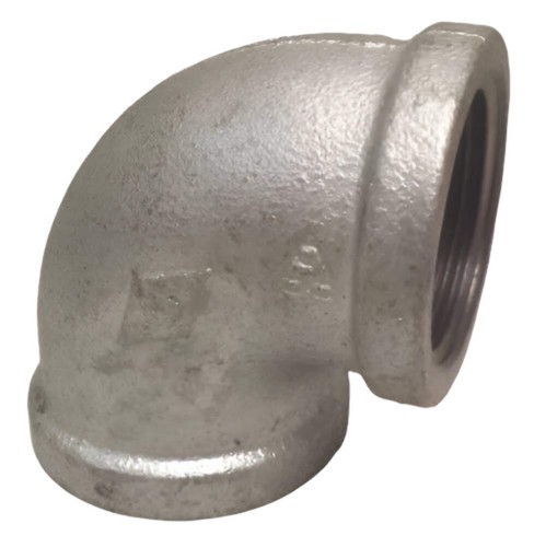 Galvanised malleable iron - malleable, 90°
