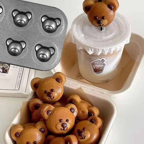 Teddy bear heads baking tray - teddy,