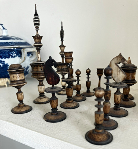Antique exquisite chess - antique,