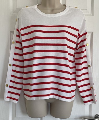 Bonmarche red white striped - white,