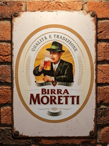 Birra moretti metal - birra, sign