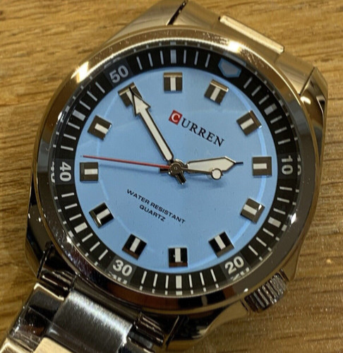 Quartz watch homage blue dial - blue,