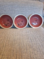 3 X DENBY DAMASK CEREAL BOWLS