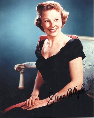 June allyson hand - signed, x