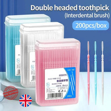 200x Interdental Toothpick Brush Floss Picks Dental Cleaner Oral Care Boxed