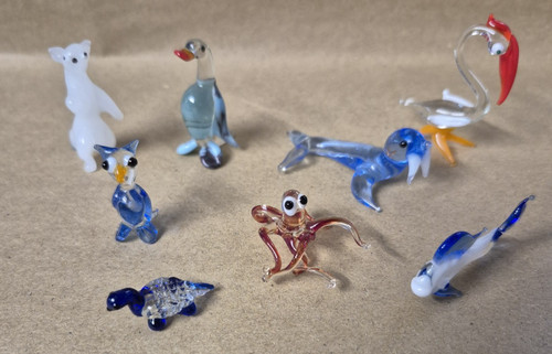 Vintage sealife glass animals - vintage,