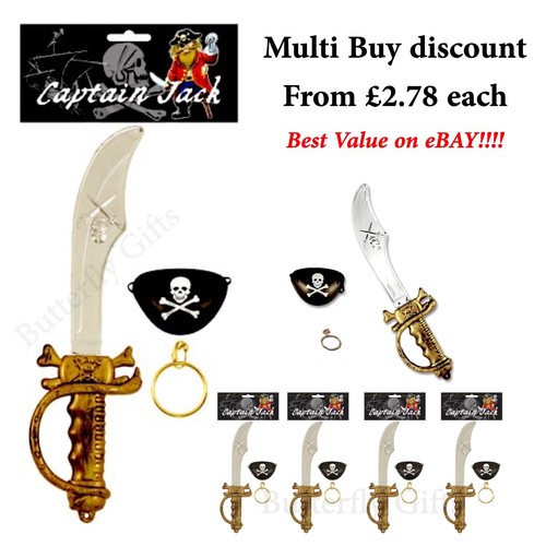 3pc pirate sword set fancy - 3pc,