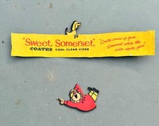 Original Vintage Card Coate's Cider Advertising Sign "Sweet Somerset"