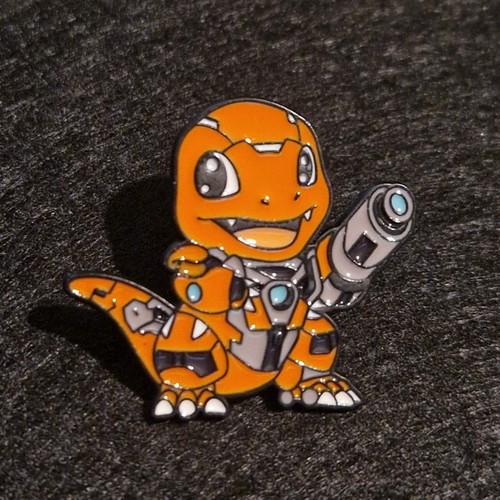 Mecha charmander enamel - mecha, pin