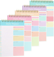 5 Pack to Do List Pad, Undated Daily Planner A5 Notepads, 150 Pages Diary to Do 