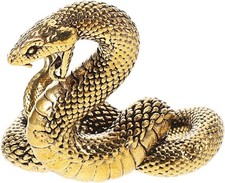 Cabilock Brass Snake Ornament Desktop Decor Sculpture Figurine for... 