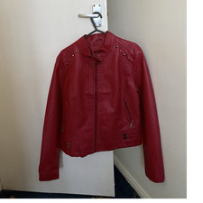 Bamboo red faux leather - 2,