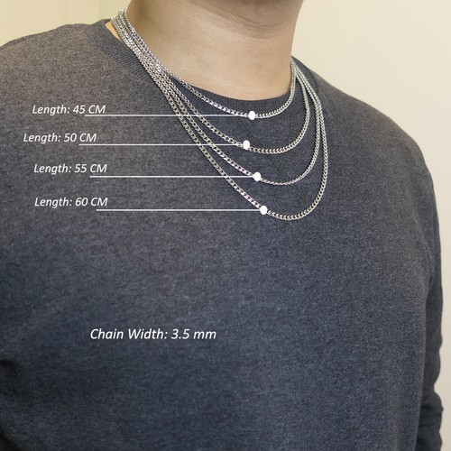 Silver necklace chain for - necklace, men