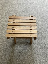 Vintage Small Folding Wooden Slatted Table, Plant Stand or Stool. Home / Camping