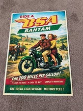 Bsa bantam motorcycle - a3, print