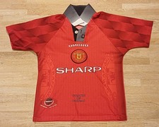 Retro Man Utd 1996-98 Home Shirt - Boys (see photo's for measurements)