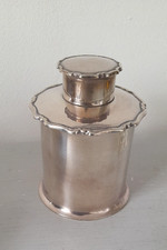 Silver plated tea caddy - silver,